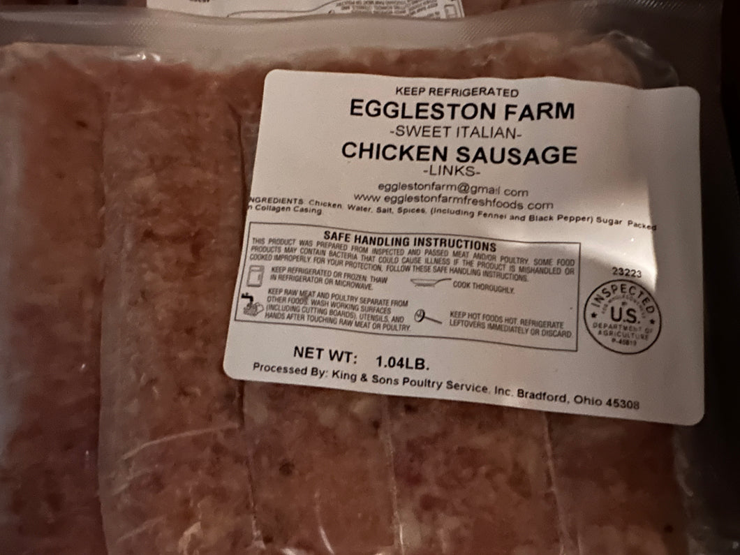 Chicken Brats, sweet Italian