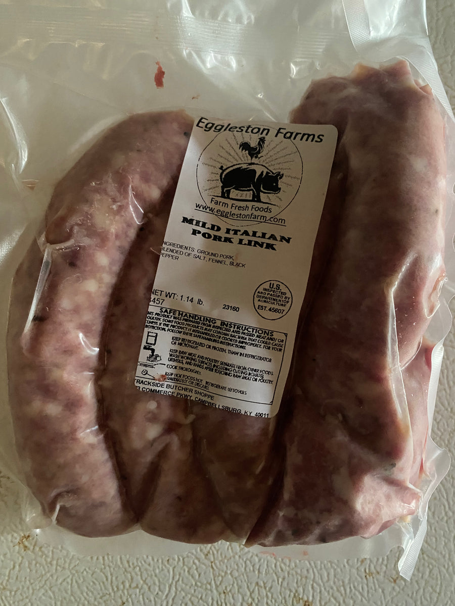 Pork Brats, Mild Italian 4pk – Eggleston Farm Fresh Foods